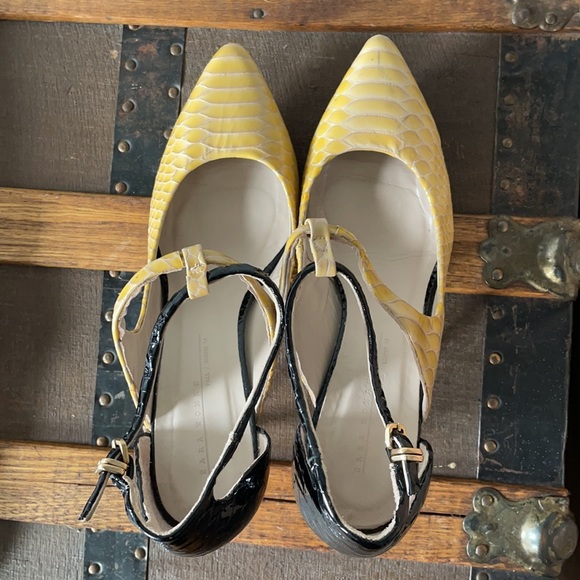 ZARA Snake Embossed Patent Heels size 39 - Picture 7 of 7